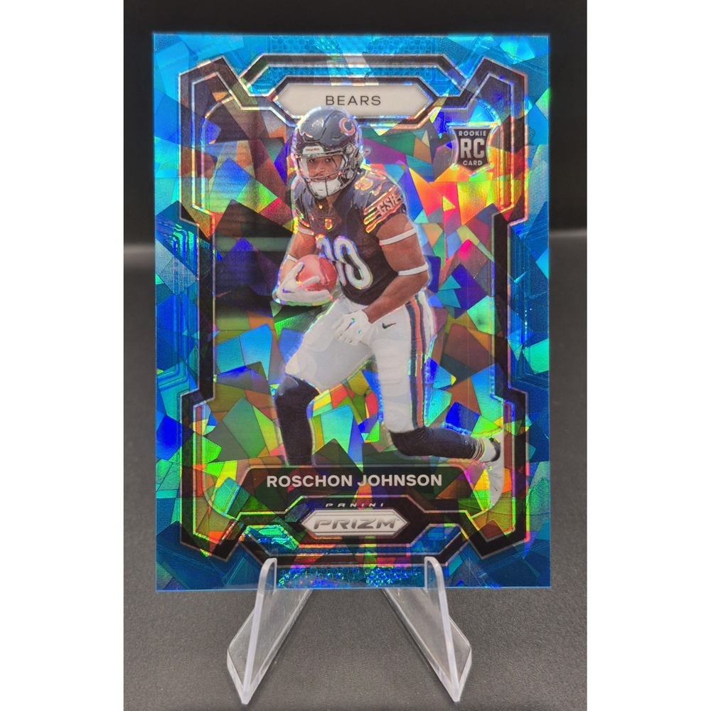 2023 Panini Prizm Roschon Johnson #314 Rookie Blue Ice /99 SP RC Chicago Bears